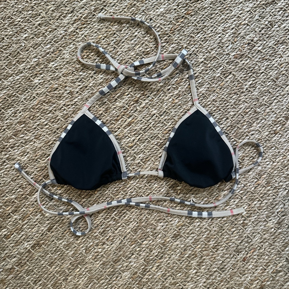 Burberry small back bikini top. excellent condition. Tag-made in Italy.